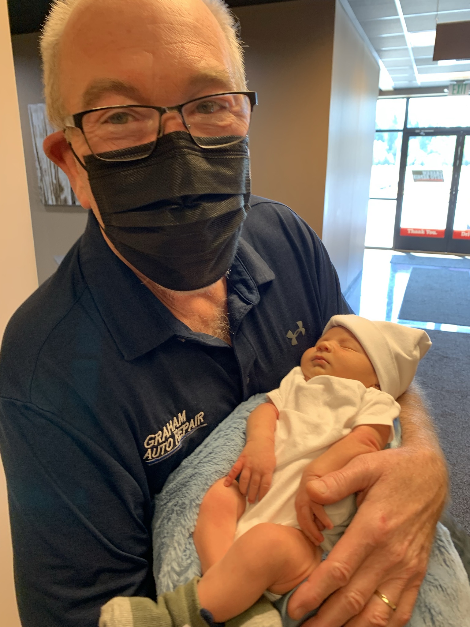 Graham Auto Repair - Service Manager Rick with Baby Greyson